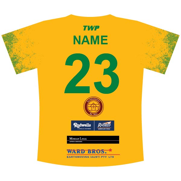 COLBINABBIN FNC PRO NECK TEE A BACK- YELLOW