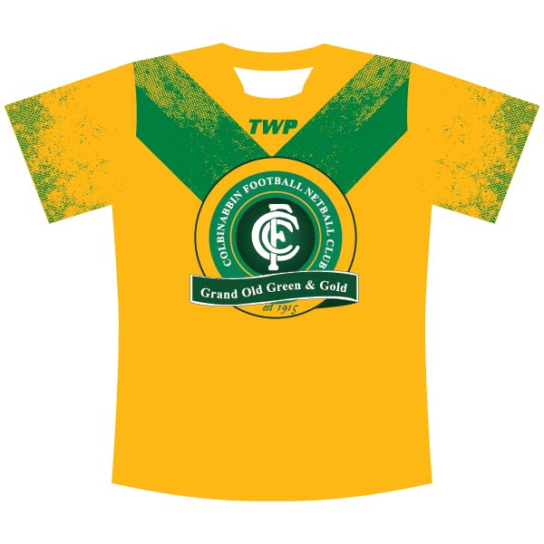 COLBINABBIN FNC PRO NECK TEE A FRONT - YELLOW