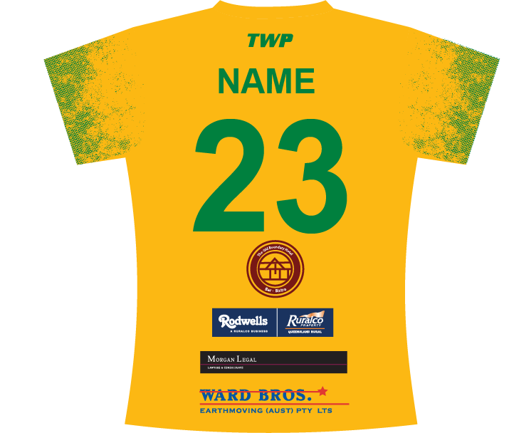 v neck tee yellow back